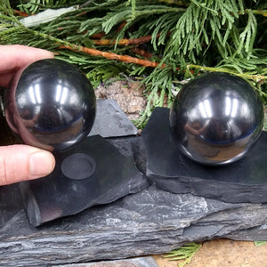 #SH-8 Shungite Sphere with stand